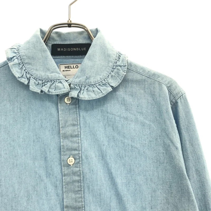 MADISON BLUE / マディソンブルー | HPS 別注 / シャンブレー フリルシャツ_長袖 | 2 | レディース