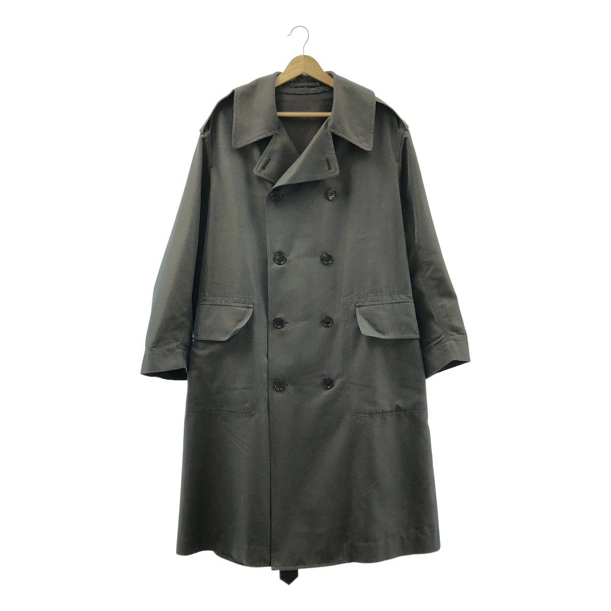【美品】  DRIES VAN NOTEN / ドリスヴァンノッテン | オーバーシルエット ベルテッド トレンチコート | XS | チャコールグレー系 | メンズ 美品】 DRIES VAN NOTEN / ドリスヴァンノッテン | オーバーシルエット