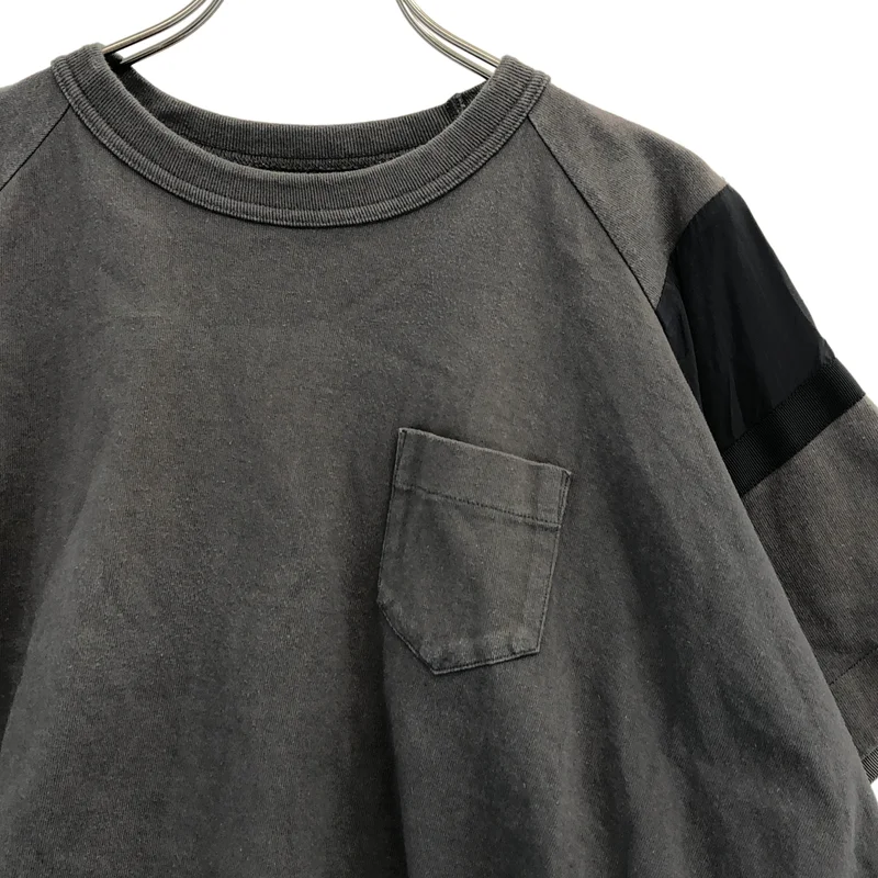 sacai / サカイ | 2023SS | 異素材切り替え ドローコード ショートTシャツ | 1 | レディース