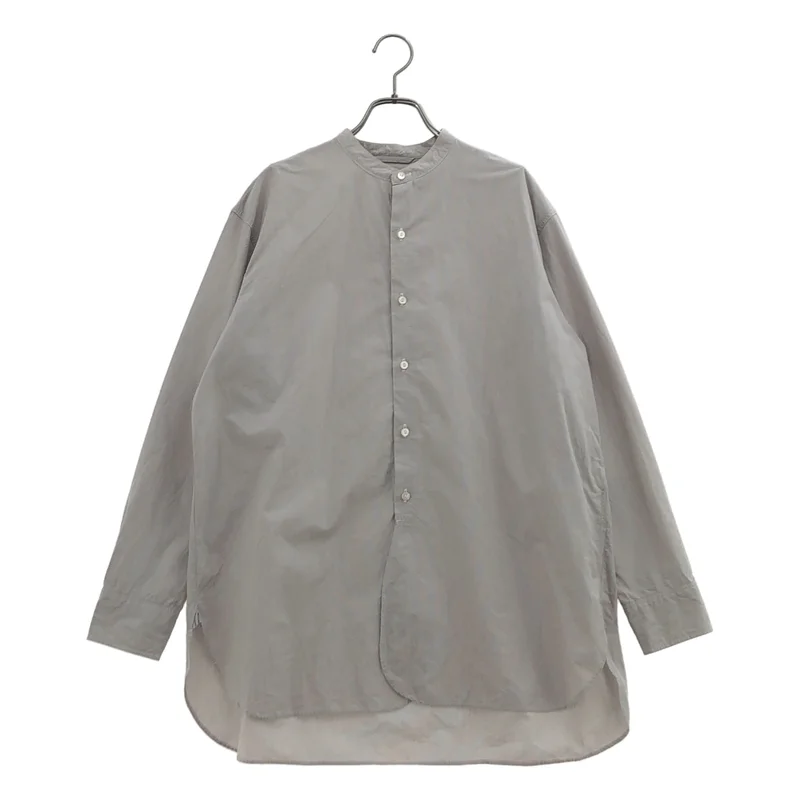 Kaptain Sunshine / キャプテンサンシャイン | コットン ストライプ バンドカラーシャツ | 36 | メンズ