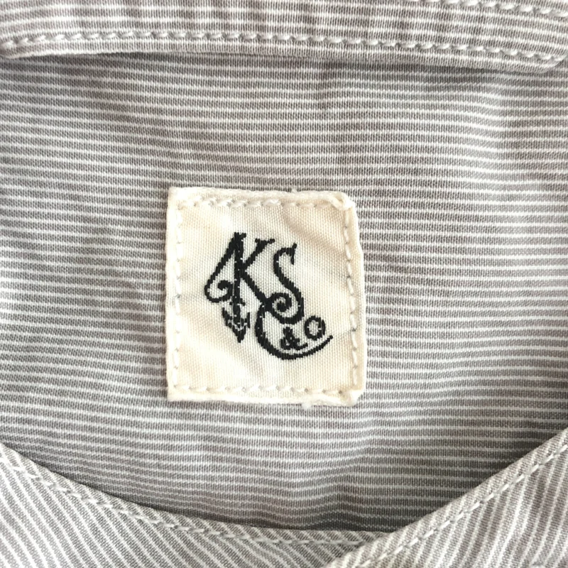 Kaptain Sunshine / キャプテンサンシャイン | コットン ストライプ バンドカラーシャツ | 36 | メンズ