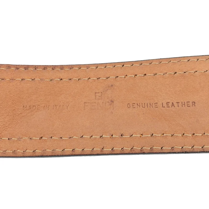 FENDI / フェンディ | レザー レオパード ベルト | 80/32 | その他