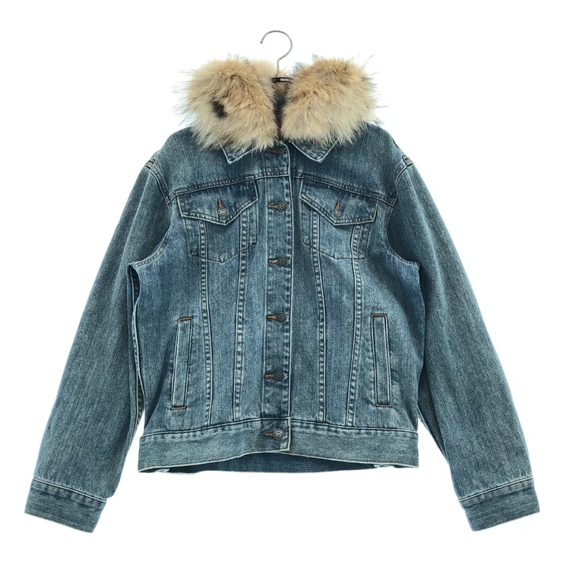 MICHAEL KORS / マイケルコース | ファーカラー デニムジャケット | S | レディース