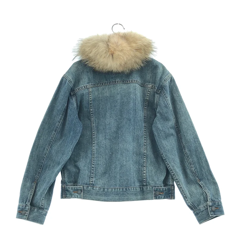 MICHAEL KORS / マイケルコース | ファーカラー デニムジャケット | S | レディース