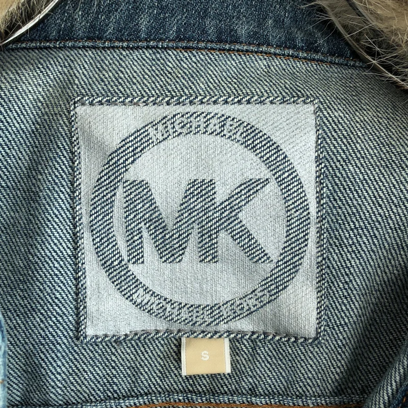 MICHAEL KORS / マイケルコース | ファーカラー デニムジャケット | S | レディース