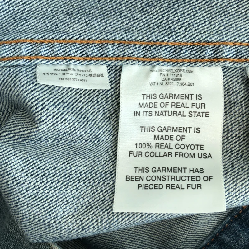 MICHAEL KORS / マイケルコース | ファーカラー デニムジャケット | S | レディース