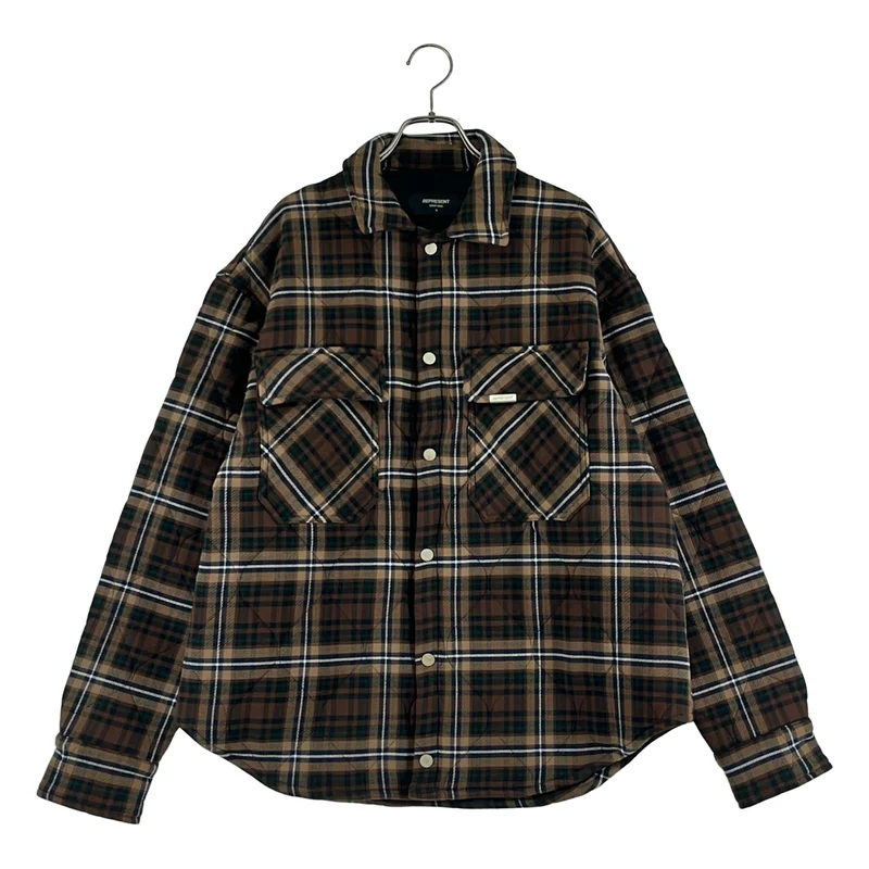 【美品】  REPRESENT / リプレゼント | Quilted Overshirt キルティング オーバーシャツ | M | ブラウン | メンズ REPRESENT / リプレゼント | Quilted Overshirt キルティング オーバー