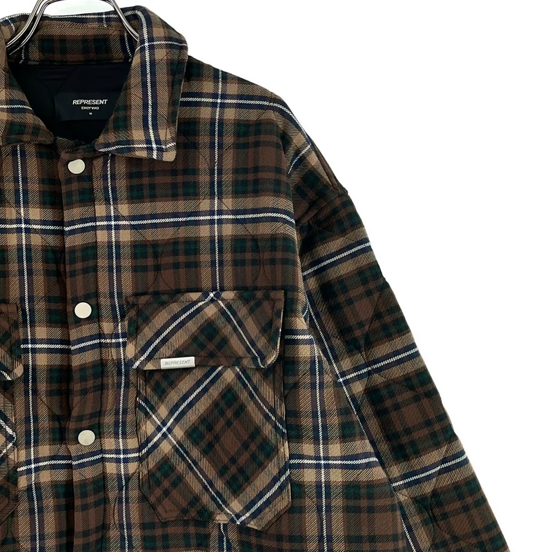 【美品】  REPRESENT / リプレゼント | Quilted Overshirt キルティング オーバーシャツ | M | ブラウン | メンズ REPRESENT / リプレゼント | Quilted Overshirt キルティング オーバー