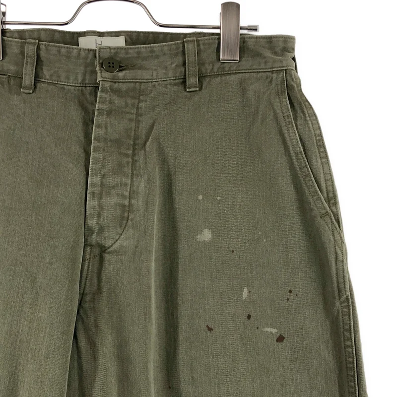 HERILL / ヘリル | USMC HBT Pants  / ペンキ加工 ヘリンボーン ミリタリー ワイドパンツ | 2 | メンズ