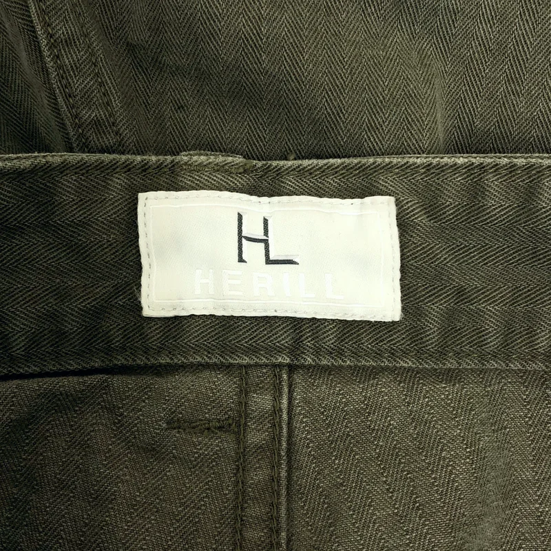 HERILL / ヘリル | USMC HBT Pants  / ペンキ加工 ヘリンボーン ミリタリー ワイドパンツ | 2 | メンズ