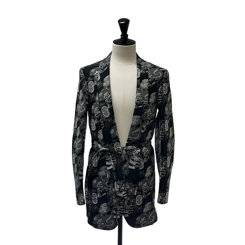 COMME des GARCONS HOMME PLUS / コムデギャルソンオムプリュス | 2019AW | コミック ジャガード ガウンジャケット | S | メンズ