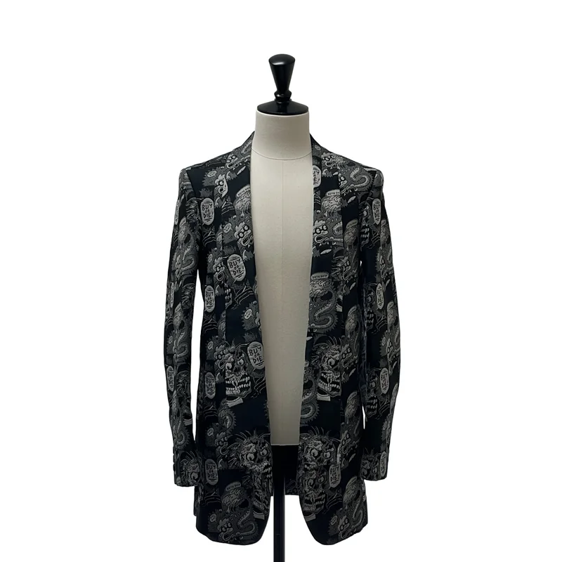 COMME des GARCONS HOMME PLUS / コムデギャルソンオムプリュス | 2019AW | コミック ジャガード ガウンジャケット | S | メンズ