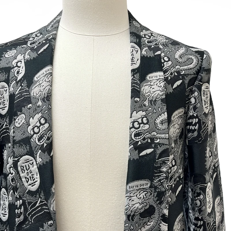 COMME des GARCONS HOMME PLUS / コムデギャルソンオムプリュス | 2019AW | コミック ジャガード ガウンジャケット | S | メンズ