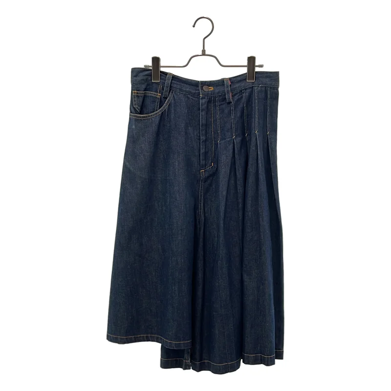 Y's プリーツスカート Y's / Yohji Yamamoto | 2010SS | Asymmetrical Pleated Denim Skirt