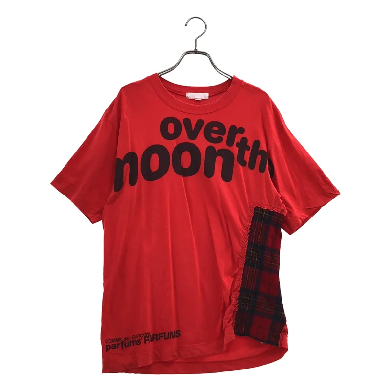 COMME des GARCONS Parfums / コムデギャルソンパルファム | 2017AW | チェック切替 プリントTシャツ OT-T022 |