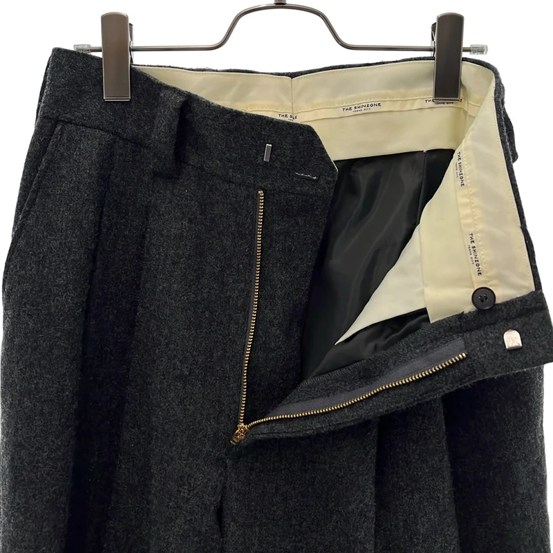 Shinzone / シンゾーン | 2024AW | WOOL FLANNEL TOMBOY PANTS / ウール 2タック パンツ | 36 | レディース