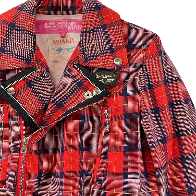 JUNYA WATANABE MAN PINK / ジュンヤワタナベマンピンク | 2022SS | Lewis Leathers / ルイスレザー ダブルライダースジャケット | M | レディース
