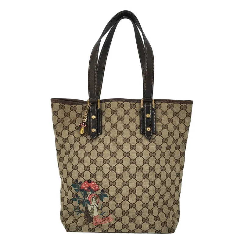 GUCCI / グッチ | GGキャンバス キノコ エンブロイダリー トートバッグ / 163695 |