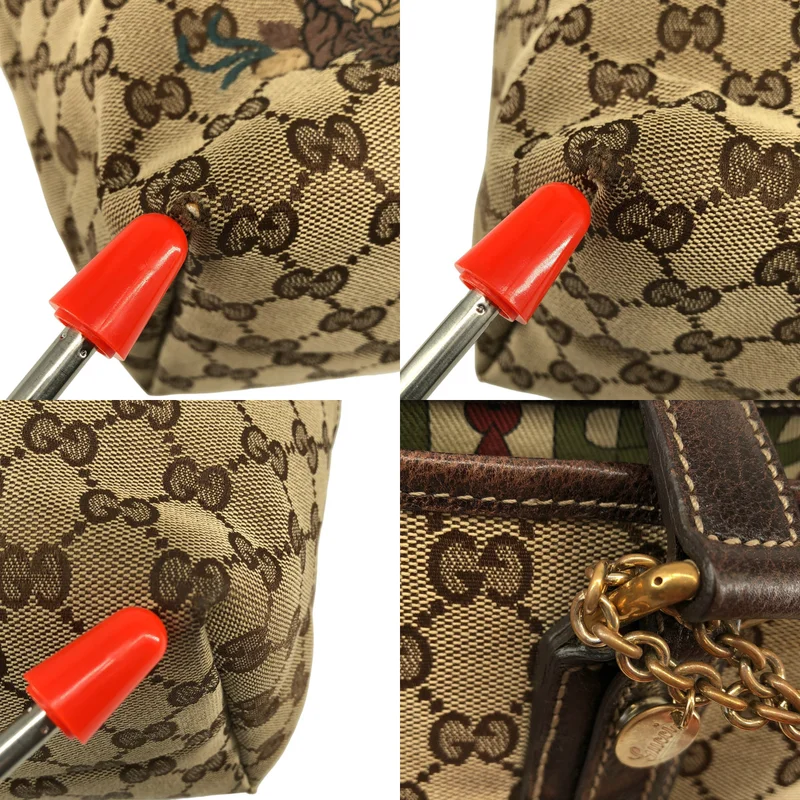 GUCCI / グッチ | GGキャンバス キノコ エンブロイダリー トートバッグ / 163695 |