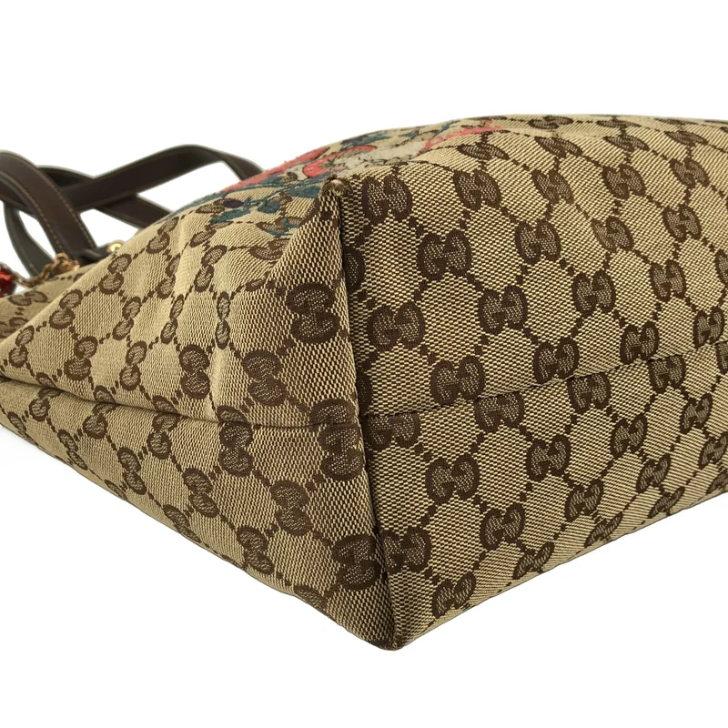 GUCCI / グッチ | GGキャンバス キノコ エンブロイダリー トートバッグ / 163695 |