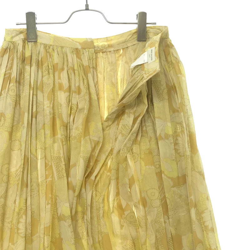 DRIES VAN NOTEN / ドリスヴァンノッテン | 総柄プリント ギャザー ロングスカート | 36 | レディース