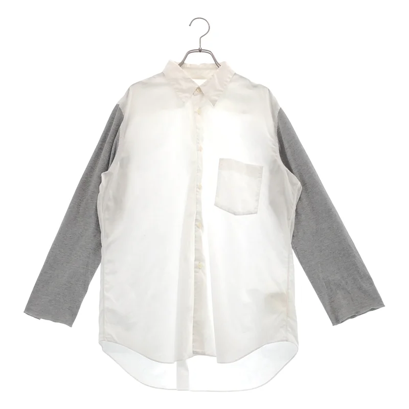 BLACK COMME des GARCONS / ブラックコムデギャルソン | 2013SS | コットン 袖切り替え レギュラーカラーシャツ | XL | メンズ