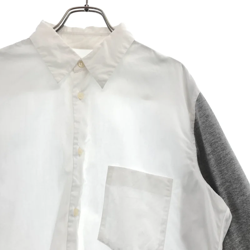 BLACK COMME des GARCONS / ブラックコムデギャルソン | 2013SS | コットン 袖切り替え レギュラーカラーシャツ | XL | メンズ