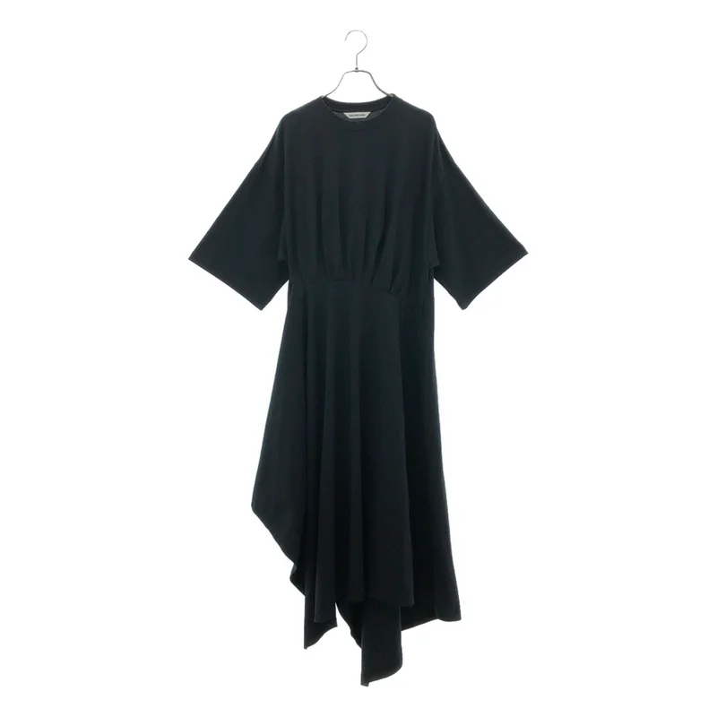 BALENCIAGA / バレンシアガ | コットン アシンメトリーデザイン カットソー ワンピース | 36 | レディース