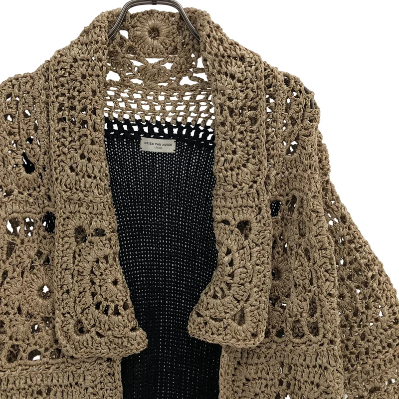 DRIES VAN NOTEN / ドリスヴァンノッテン | バイカラー ニットジャケット | S | レディース