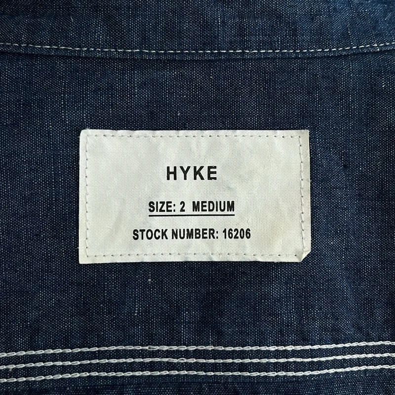 HYKE / ハイク | 2024SS | CHAMBRAY DRESS / コットン リネン シャンブレードレス ノースリーブワンピース | 2 | レディース