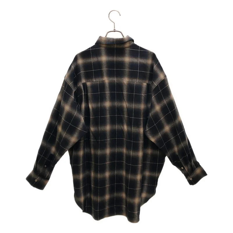 Spick and Span / スピックアンドスパン | 2025AW | メタルボタンオンブレーチェックルーズシャツ ブラウス |