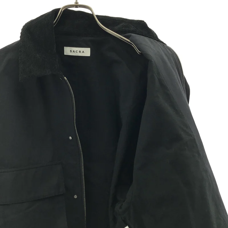 SACRA / サクラ | WAXED HIGH DENSITY CLOTH SHORT JACKET フィールドジャケット | 38 | レディース