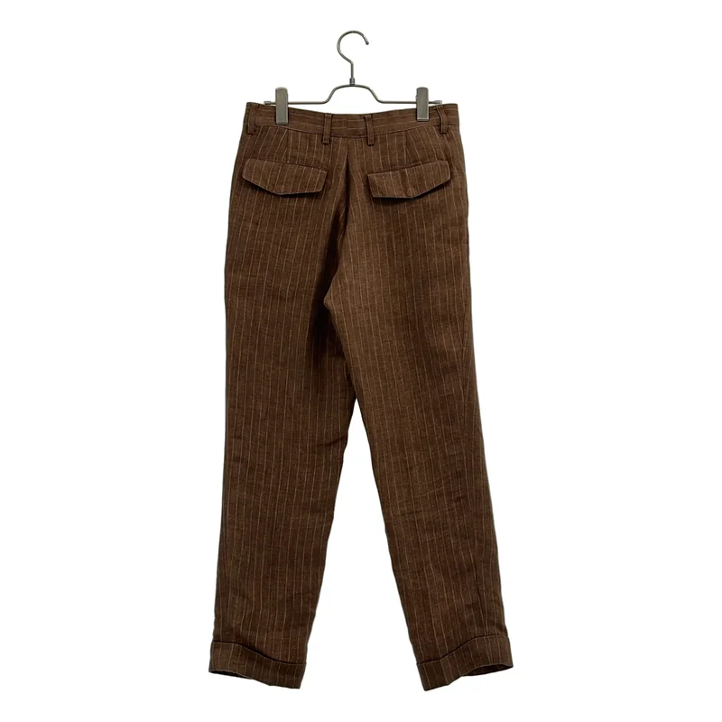 BRUNELLO CUCINELLI / ブルネロクチネリ | リネン ストライプ テーパードパンツ | 44 | メンズ