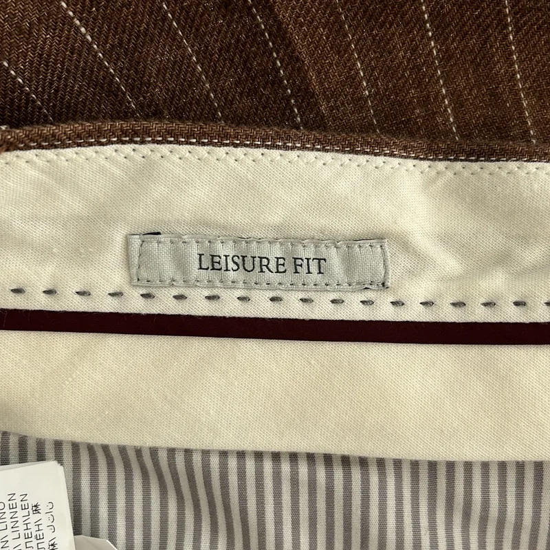 BRUNELLO CUCINELLI / ブルネロクチネリ | リネン ストライプ テーパードパンツ | 44 | メンズ