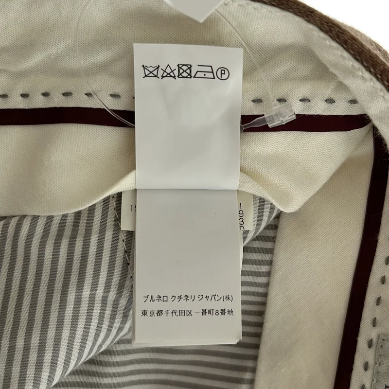 BRUNELLO CUCINELLI / ブルネロクチネリ | リネン ストライプ テーパードパンツ | 44 | メンズ