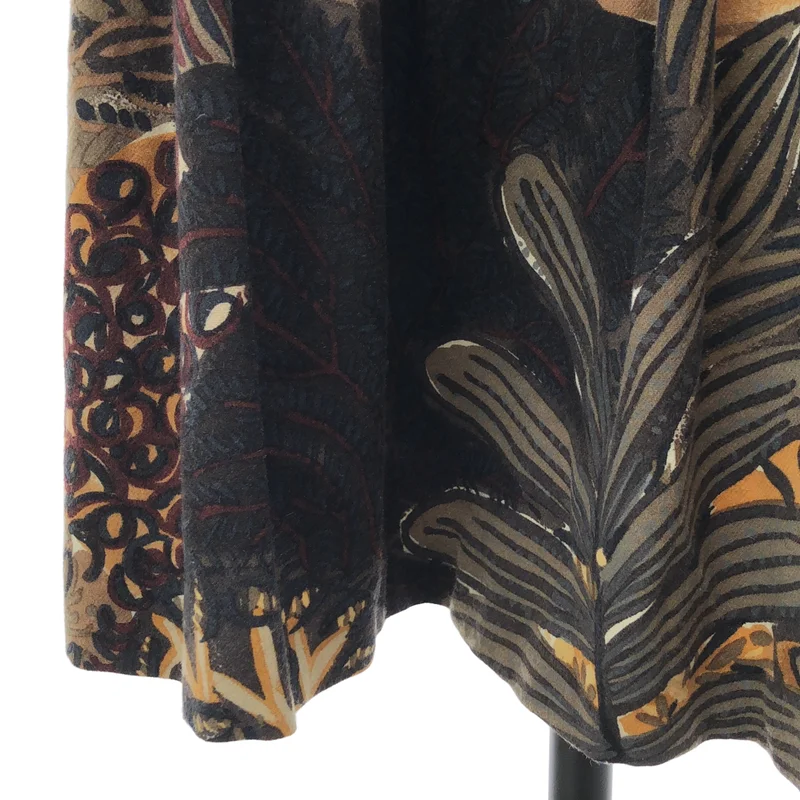 DRIES VAN NOTEN / ドリスヴァンノッテン | ウール プリント タックギャザー スカート | 36 | レディース