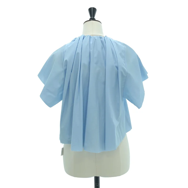 MM6 Maison Margiela / エムエムシックスメゾンマルジェラ | 2024SS | カットオフ ギャザーネック ブラウス | 36 | レディース