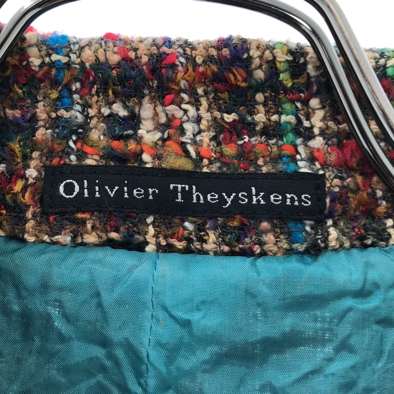 OLIVIER THEYSKENS / オリヴィエティスケンス | ウール混 ツイード スタンドカラージャケット | 40 | レディース