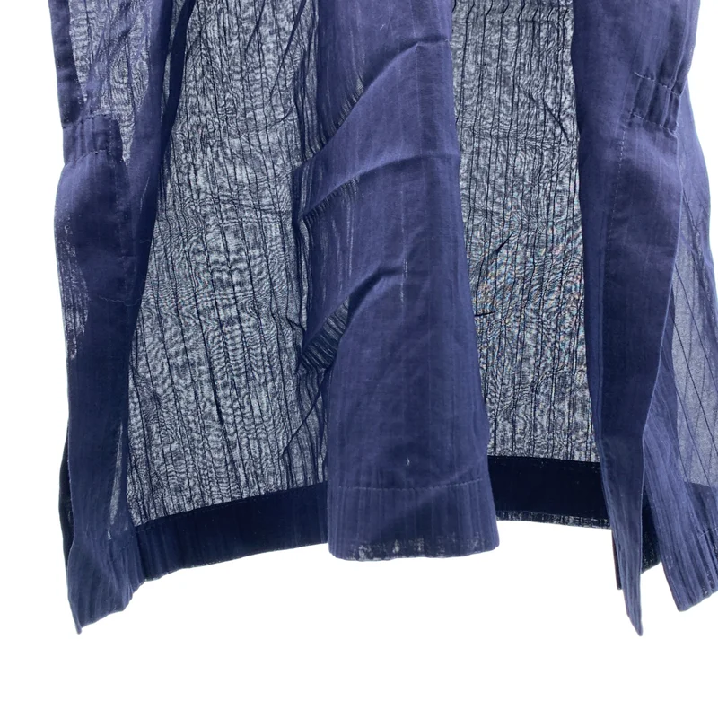 PLEATS PLEASE ISSEY MIYAKE / プリーツプリーズイッセイミヤケ | 2015SS | コットン Vネック 切替 プリーツ ブラウス | 3 | レディース