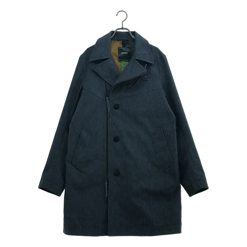 DIESEL / ディーゼル | デニムライク ロゴボタン コート フーディ | M | メンズ
