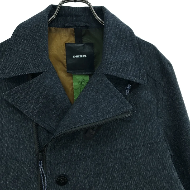DIESEL / ディーゼル | デニムライク ロゴボタン コート フーディ | M | メンズ