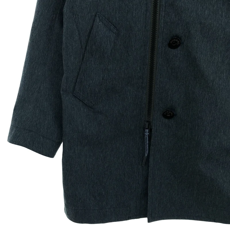 DIESEL / ディーゼル | デニムライク ロゴボタン コート フーディ | M | メンズ