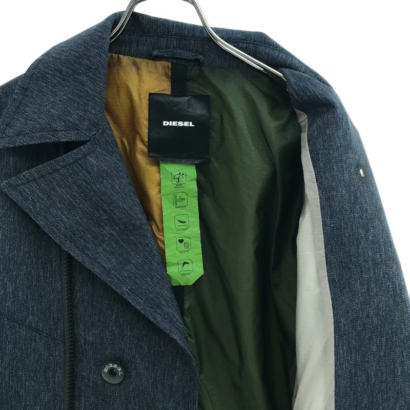 DIESEL / ディーゼル | デニムライク ロゴボタン コート フーディ | M | メンズ