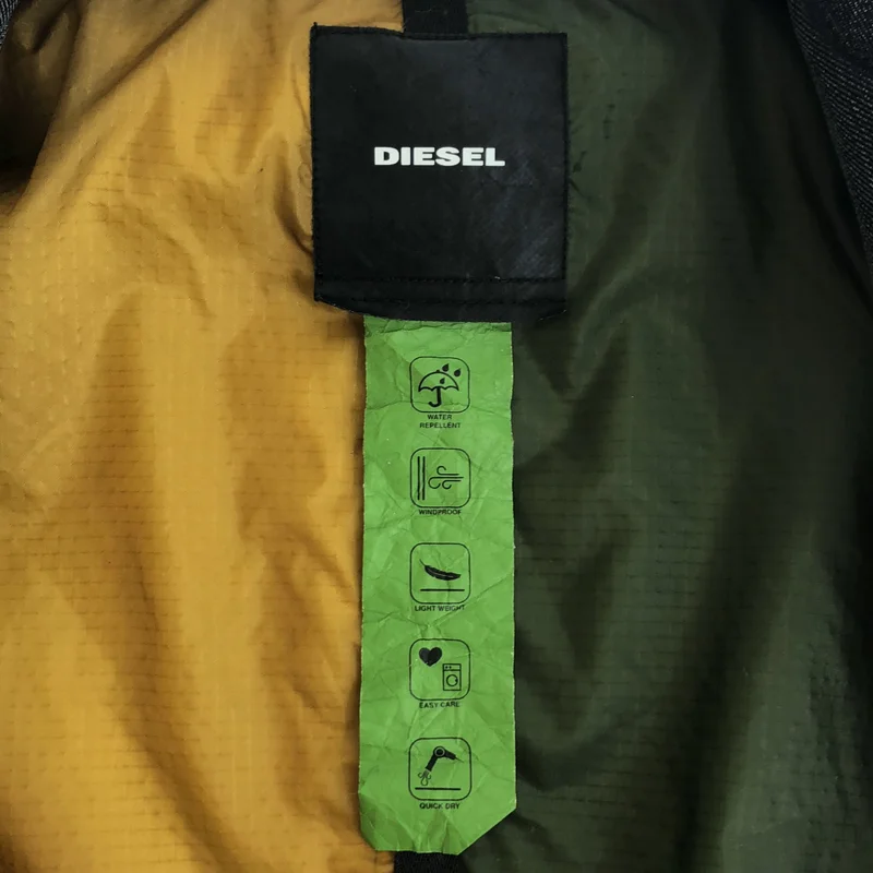 DIESEL / ディーゼル | デニムライク ロゴボタン コート フーディ | M | メンズ