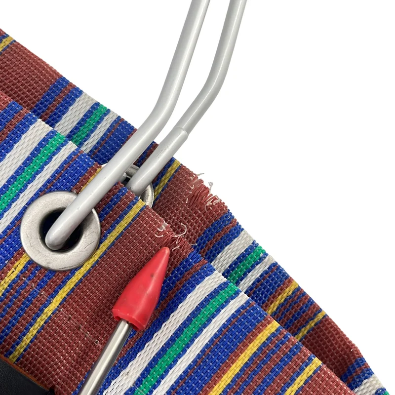MARNI / マルニ | ナイロン ストライプ メタルハンドル ハンドバッグ |