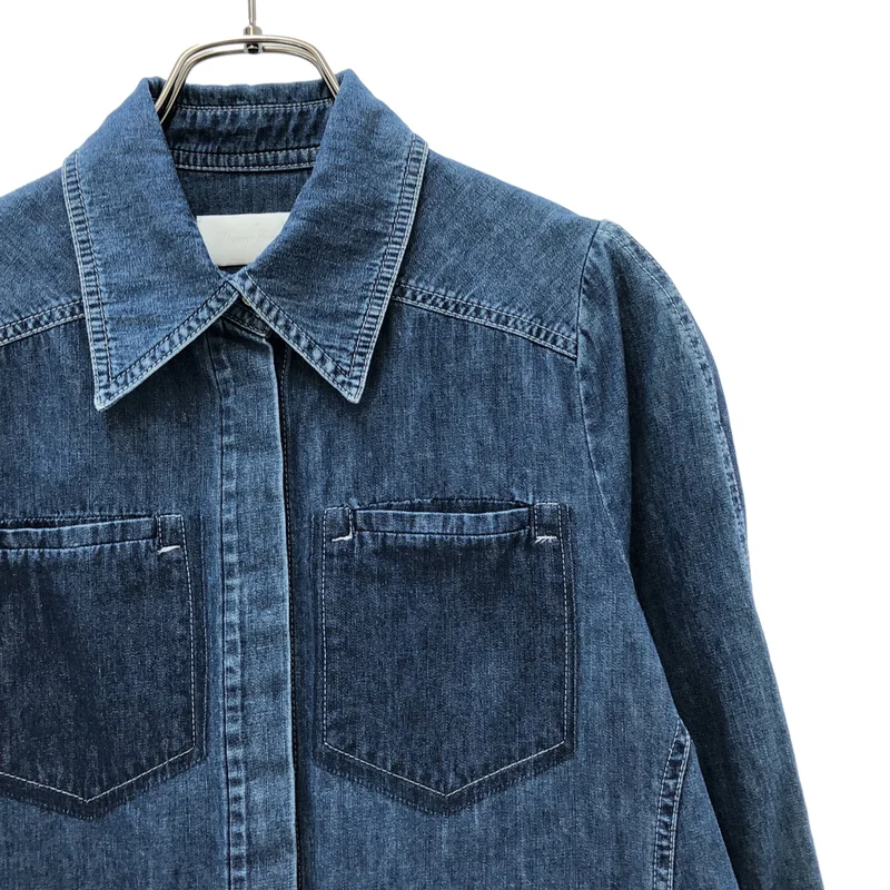 Mame Kurogouchi / マメクロゴウチ | Flared Sleeve Denim Shirt フレアスリーブ デニムシャツ | 1 | レディース