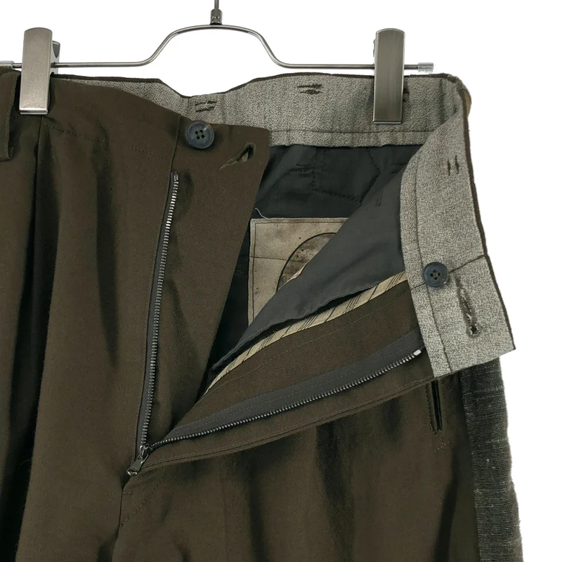 ziggy chen / ジギーチェン | 2023AW | SIDE TAPED WORKER TROUSERS / サイドライン シンチバック タック パンツ | 44 | メンズ