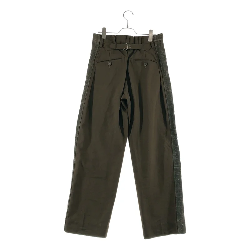 ziggy chen / ジギーチェン | 2023AW | SIDE TAPED WORKER TROUSERS / サイドライン シンチバック タック パンツ | 44 | メンズ