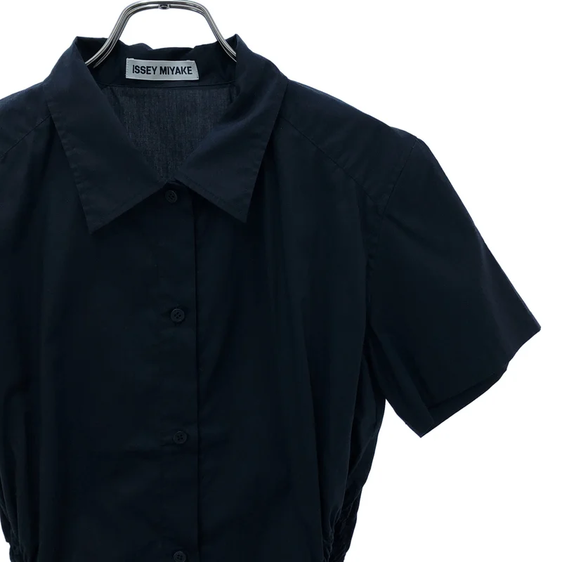ISSEY MIYAKE / イッセイミヤケ | サイドギャザー 半袖シャツ | 3 | レディース
