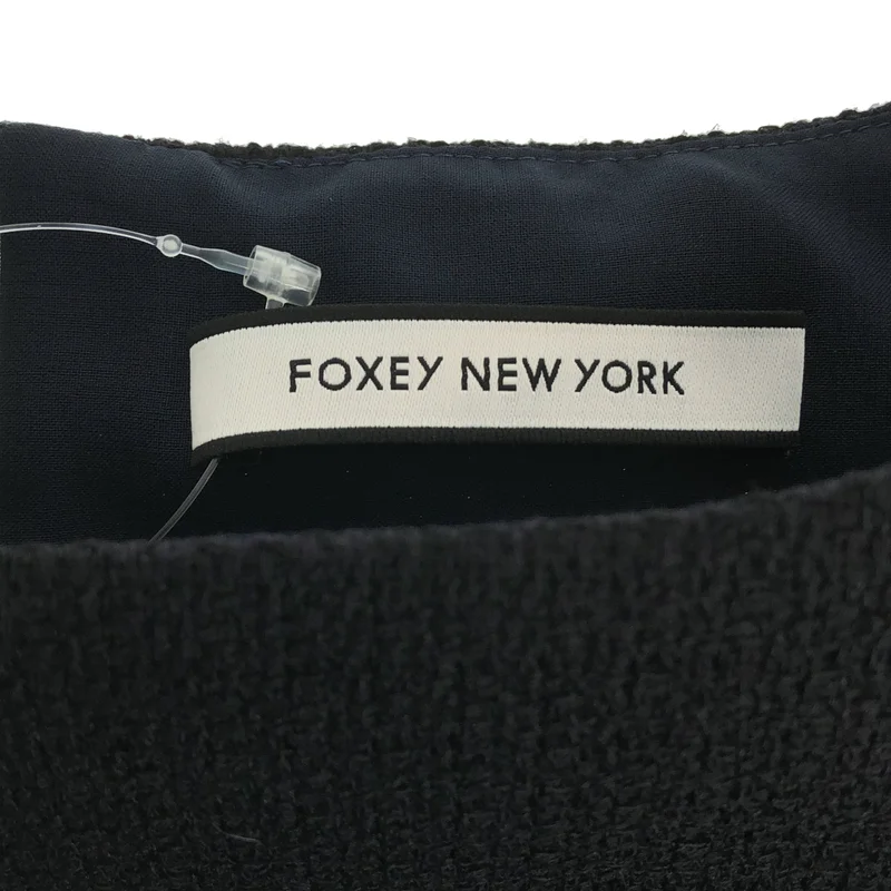FOXEY NEW YORK / フォクシーニューヨーク | ロゴバックジップ ボリューム ドレス ワンピース / 裏地付き | 38 | レディース